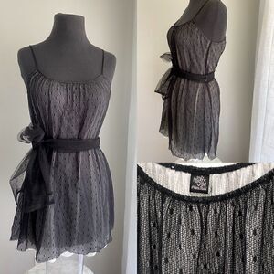 Only Hearts 90’s black Swiss Dot Dress cover up